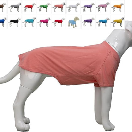 Lovelonglong 2019 Pet Clothing Dog Costumes Basic Blank T-Shirt Tee Shirts for Medium Dogs Lotus Pink XXL