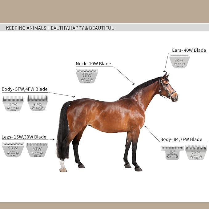 7FW+5FW+4FW Detachable Dog Grooming Wide Blades,Cut Length 1/8"(3.2mm) to 3/8”(9.5mm) Compatible with Andis,Oster A5,Wahl KM10 Series Clippers,3 Pack