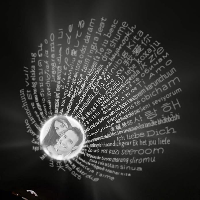 AILIN Custom I Love You Necklace 100 Languages 925 Sterling Silver Angel Wings Personalized Photo Projection Necklaces Heart Pendant Gifts For Women Her Girlfriends