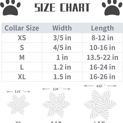 Lionet Paws Fall Dog Collar with Orange Flower, Plastic Buckle for Puppy Small Dog Girl Female Halloween Thanksgiving Day Gift,M,13.5-22 in