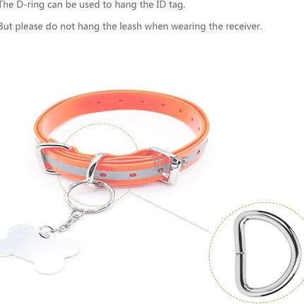 Dog Collar Strap for Most of Electronic Training Shock Collar Receivers-Adjustable Durable Waterproof Odorless 3/4 Inch Collar Replacement for Barking Fence-Pet TPU Collar Strap