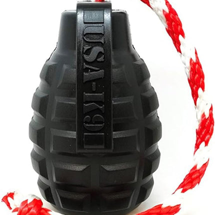 SodaPup USA-K9 Magnum Grenade – Dog Tug Toy, Chew Toy & Treat Dispenser Made in USA from Our Most Durable Non-Toxic, Pet-Safe, Food Safe, Natural Rubber for Strengthening Bond, Exercise, & More