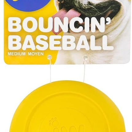 JW Pet Company iSqueak Bouncin' Baseball Dog Toy, Medium (Colors Vary)