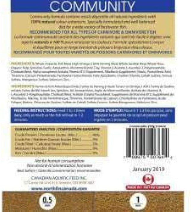 Northfin Fish Food Community Formula Slow Sinking Pellets (1mm 2.5kg)