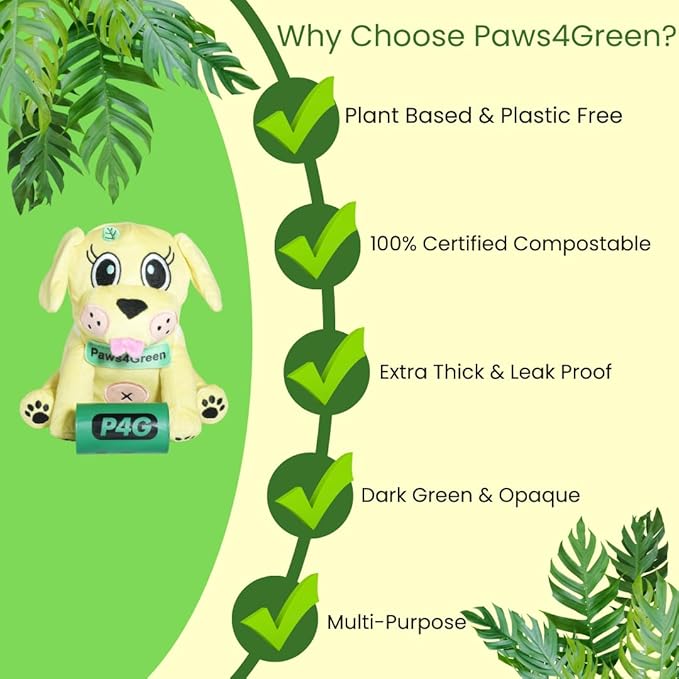 100% Certified Home Compostable Poop Bags (135 Count 9 Rolls), Extra Thick (20 Micron) Leak Proof, Unscented Standard Size 9 X 13'', Plant Based, ASTM D6400 & EN 13432 Compliant