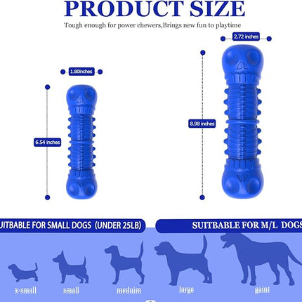 Dog Squeaky Toys for Aggressive Chewers, Durable Chew Toys for Medium Breed Dog, Tough Durable Toys with Natural Rubber