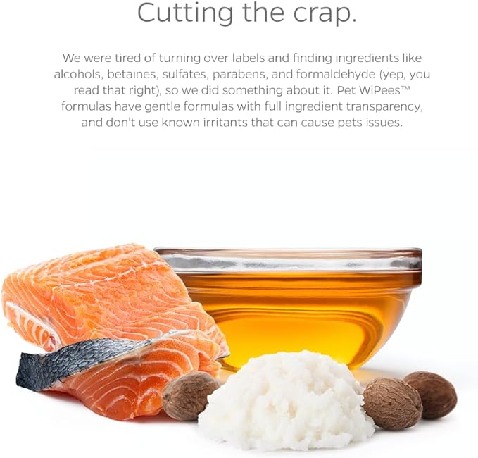 Cat All Purpose Pet WiPees™ – 100 Daily Cat Bath Wipes, All Natural Cat Wipes for Ears, Fur & Folds, Gentle Pet Wipes for Cats, pH-Balanced to Cats Specific Skin & Biome (Natural, 100ct)