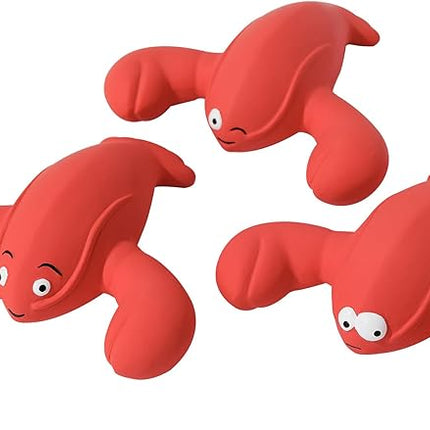 Squeaky Dog Toys, Soft Latex Rubber Squeaky Ball for Small Dogs Puppies, Cute Bounce Squeak Lobster Pet Dog Toy