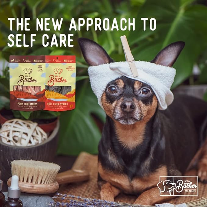 Beg & Barker Beef Liver Jerky for Dogs (4 Ounce, Pack of 1) - Dog Training Treats - Natural Dog Treats Made in The USA - Grain Free, Diabetic-Friendly, High Protein, Sugar-Free