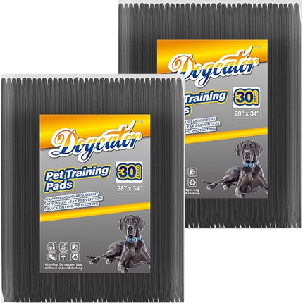 60 Count Charcoal Pee Pads for Dogs, 28"x34" Activated Charcoal Dog Pee Pads, Odorless Potty Pads, XL Disposable Puppy Pads Pet Training Pads