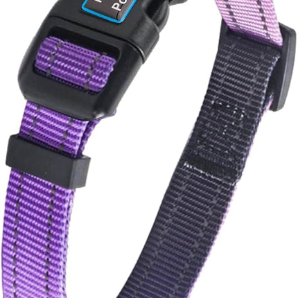 Roses&Poetry Small Dog Collar, Adjustable Reflective Puppy Collars Durable Pet Collars for Small Medium Large Dogs(Lightpurple-S)