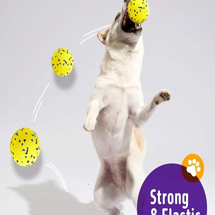 Dog Balls Upgraded Dog Tennis Balls for Aggressive Chewers, 5.3'' Indestructible Tennis Ball, More Bite-Proof Chew Toys, Long-Lasting Teething Ball for Puppies Small Medium Large Dogs