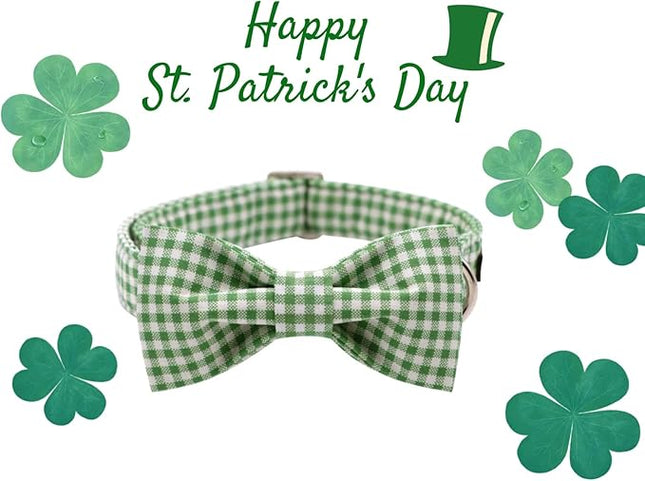 Lionet Paws Dog Collar with Bowtie, Durable Adjustable and Comfortable Collar for Medium Dogs, Neck 13.5-22in