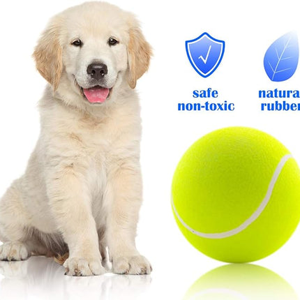 Large Dog Tennis Ball,9.5" Giant Doy Sport Ball Toy,Pet Birthday Gifts Interactive Dog Toys for Small Medium Large Dog
