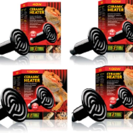 Exo Terra's Ceramic Heater - 40 W Lamp Pack for Reptile Heat, Ceramic Emitter with 150-Watt Ceramic Heat Emitter, Compatible with Exo Terra Light and Thermostat