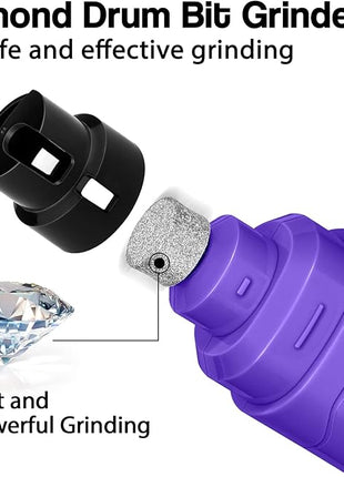 Casfuy Dog Nail Grinder Upgraded - Professional 2-Speed Electric Rechargeable Pet Nail Trimmer Painless Paws Grooming & Smoothing for Small Medium Large Dogs & Cats (Purple)