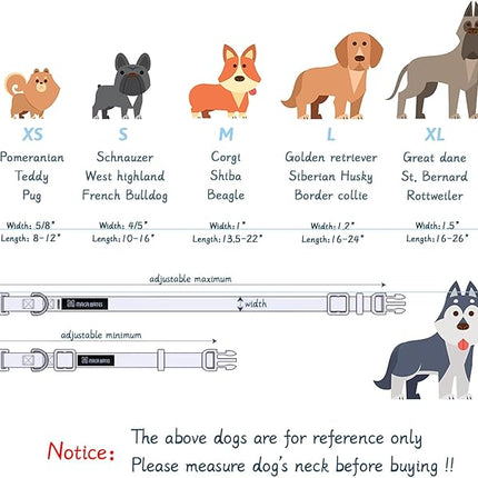 Maca Bates Valentine's Day Dog Collar with Sailor Bow for Small Girl Boy Dogs,Red Love Hearts Pattern,Adjustable Durable Soft Valentine Gift for Female Male Puppy