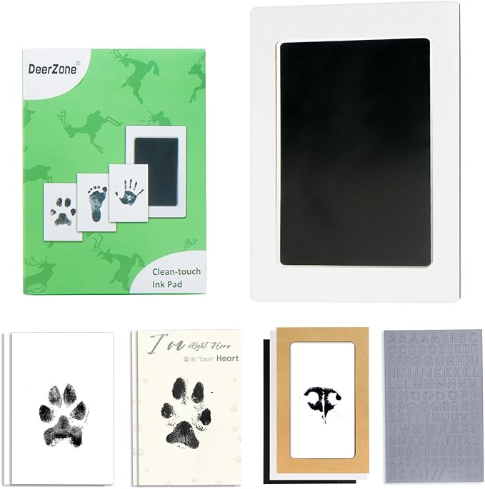 Inkless Paw Print Kit,Dog Paw Print Kit,Dog Nose Print Kit,Clean Touch Ink Pads and Imprint Cards,Pet Paw Print Impression Kit for Dogs Cats Footprint Keepsake