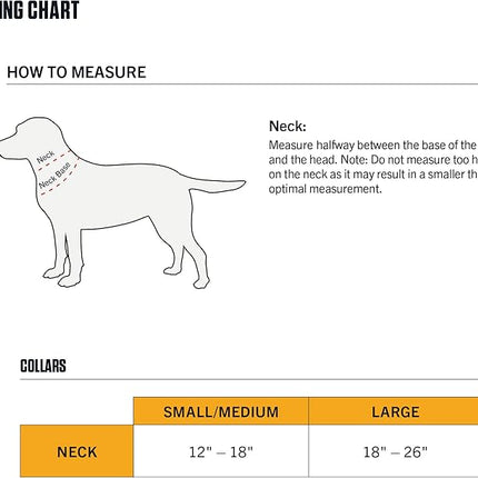 Carhartt Fully Adjustable Nylon Webbing Collars for Dogs, Reflective Stitching for Visibility, Black (Nylon Webbing), Medium