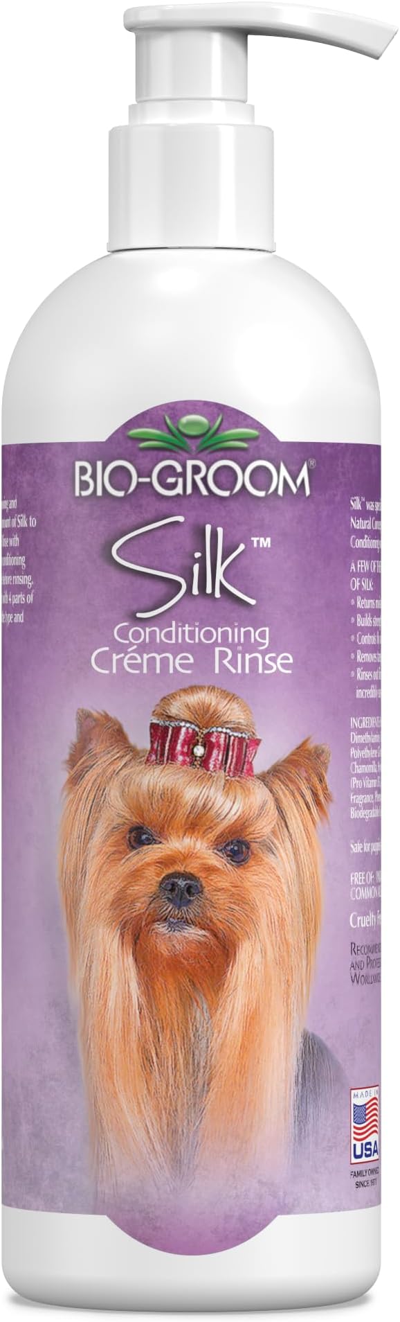 Bio-Groom Silk Creme Rinse Dog Conditioner - Conditioner for Dogs, Puppy Conditioner, Dog Conditioner Detangler, Dog Hair Conditioner - 32 Fl Oz 1-Pack