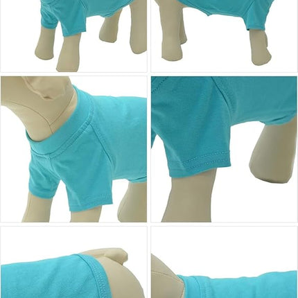 Lovelonglong 2019 Pet Clothing Dog Costumes Basic Blank T-Shirt Tee Shirts for Large Dogs Turquoise XXXXL