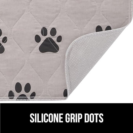 GORILLA GRIP Washable Puppy Pads, 40x26, Slip Resistant Dog Crate Mat, Waterproof Cloth Pee Pad for Training Puppies in Playpen, Reusable Pet Incontinence Blanket, Protects Sofa, Furniture, Floors