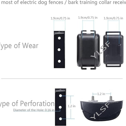 Dog Collar Strap for Most of Electronic Training Collar Receivers-Adjustable Durable Waterproof Odorless 3/4 Inch Collar Replacement for Barking Fence-Pet TPU Collar Strap
