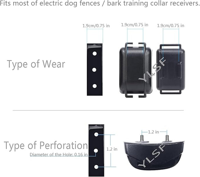 Dog Collar Strap for Most of Electronic Training Collar Receivers-Adjustable Durable Waterproof Odorless 3/4 Inch Collar Replacement for Barking Fence-Pet TPU Collar Strap