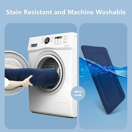 Magic Dog Extra Large Soft Crate Pad Mat, Jumbo 48 Inches Machine Washable Pet Bed Kennel Pad With Non-Slip Bottom, Dark Blue