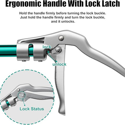 60" Snake Grabber Tongs,Extendable Snake Tong Reptile Grabber Rattle Snake Catcher Wide Jaw Handling Tool-Green