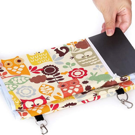 Bird Nest Snuggle Hut,Parrot Habitat Cave Hanging Tent for Small Medium Parrots Budgies Eclectus Parakeet Cockatiels Lovebird African Grey (Yellow Owl, M)