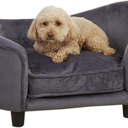 Enchanted Home Pet Ultra Plush Snuggle Pet Bed in Dark Grey