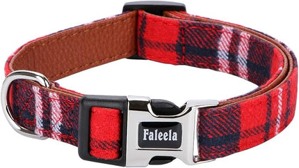 Faleela Soft &Comfy Bowtie Christmas Dog Collar,Detachable and Adjustable Bow Tie Collar,for Small Medium Large Pet (L, Red)