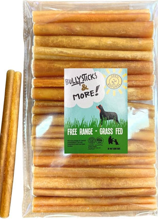 BULLYSTICKS & MORE 6 Inch Beef Collagen Sticks for Dogs (16 Count) - Bones for Dogs - No Hide Sticks Beef Cheek Rolls