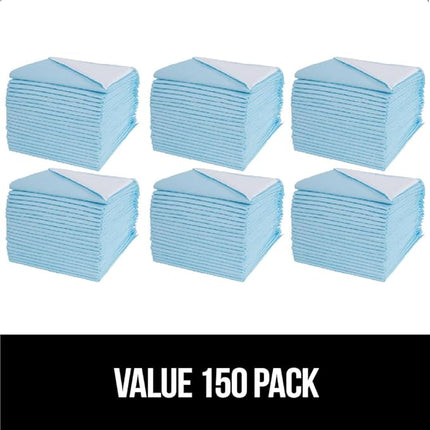 Gorilla Guard Disposable Puppy Pads, 5 Layer Pee Pads for Dogs, Absorbent Diaper Changing Pad, Dog Potty Training Supplies, Quick Dry Pet Housebreaking Essentials for Puppies, 50 Count 22x22 in