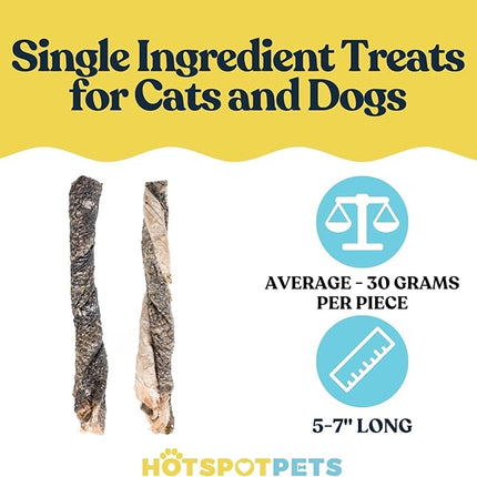 hotspot pets Freeze Dried Salmon Skin Sticks for Cats & Dogs - Reasealable 1lb Big Bag Single Ingredient All Natural Omega 3 Benefits, Salmon Sticks- Perfect for Training, Topper or Snack