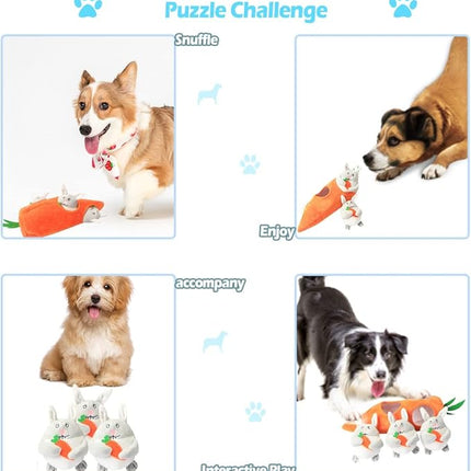 IFOYO Hide and Seek Dog Puzzle Toys, Plush Interactive Puppy Toys for Small, Medium Dogs, Easter Puppy Essentials