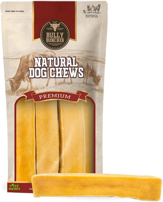 Bully Bunches Extra Large Authentic Yak Cheese Himalayan Chews for Large Dogs & Aggressive Chewers - All Natural Dog Treat Dental Chews, Made with Real Yak Milk - Lactose & Rawhide Free (6 PK)