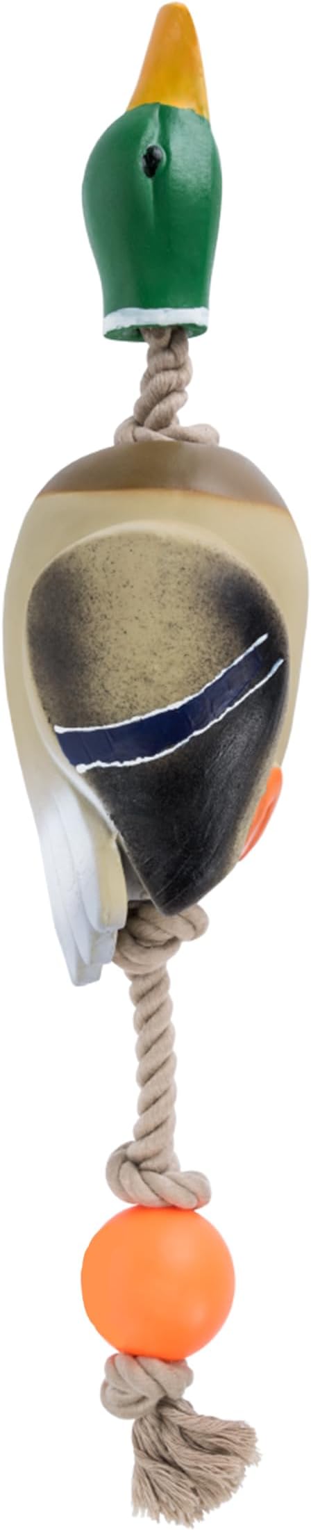 Browning Pet Toys, Durable Dog Toys for Tug and Fetch, Rubber Duck Rope Toy