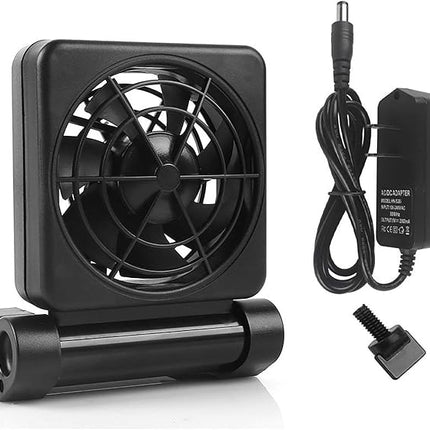 Aquarium Chiller, Fish Tank Cooling Fan System for Salt Fresh Water, 2 Variable Speed, Wide Angle Adjustable (1-Fan)
