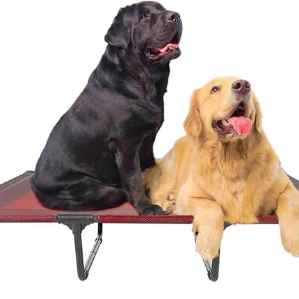 SUDDUS Elevated Dog Bed Waterproof Outdoor, Portable Raised Dog Bed, Dog Bed Off the Floor, Dog Bed Easy Clean Indoor or Outdoor Use, Medium, Red