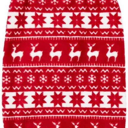 Blueberry Pet Dog Fleece Vest - Soft & Lightweight Ugly Christmas Sweater for Small Dogs, Award Winning Brand, 14" Back, Dog Christmas Sweater, Reindeer & Snowflake