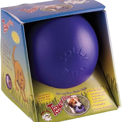 Jolly Pets Teaser Ball Dog Toy, Medium/6 Inches, Blue, Jolly Pets 6-Inch Teaser Ball, Blue