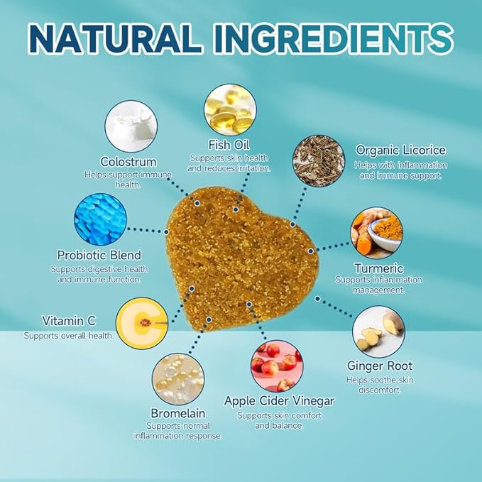 200 Dog Allergy Relief Chews for Dogs Itchy Skin Relief, Anti Itch for Dogs Ears & Paw Relief, Itchy Dog Skin Relief for Seasonal Allergy, Omega 3 Fish Oil, Turmeric & Colostrum Immune Support