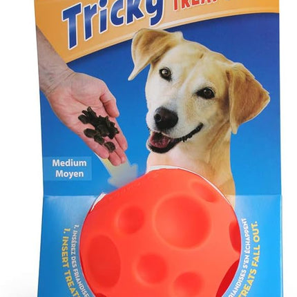 Omega Paw Authentic Tricky Treat Ball - Medium,Orange