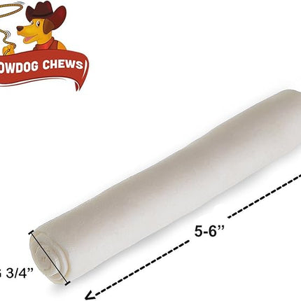 Cowdog Chews 5-6 Inches Rawhide Retriever Roll - Chewing Dog Treat, 100% Natural - Natural Grass Fed Livestock Sourced (18 Pack)