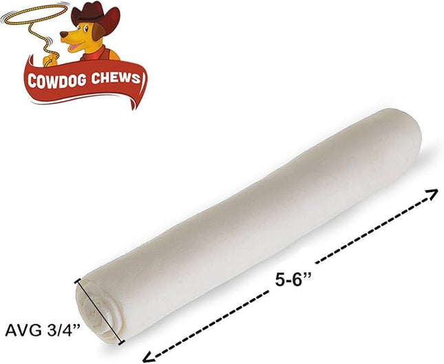 Cowdog Chews 5-6 Inches Rawhide Retriever Roll - Chewing Dog Treat, 100% Natural - Natural Grass Fed Livestock Sourced (18 Pack)