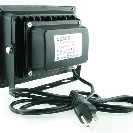 QUANS 110V 20W UV Ultra Violet High Power LED Light for Curing Glue Blacklight Fishing Aquarium with US Plug