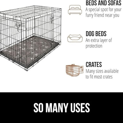 GORILLA GRIP Washable Puppy Pads, 40x26, Slip Resistant Dog Crate Mat, Waterproof Cloth Pee Pad for Training Puppies in Playpen, Reusable Pet Incontinence Blanket, Protects Sofa, Dog Faces