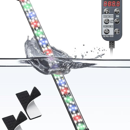 Pawfly 8 W Aquarium LED Light 16 Inch 24/7 Fish Tank Light with Full Spectrum IPX8 Waterproof Lights Multi-Colored LEDs with D/N Mode Single Color Effects Timer and Adjustable Brightness